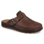 Erkek Ev Terliği 52 722 UL Fly Flot LEATHER MAN SLIPPER 2507-Dark Brown
