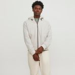 Erkek Fermuar Kapamali Bomber Ceket- Track - XL - 0-Krem