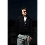 Erkek Fermuarlı Cep Detaylı Triko Ceket - Siyah