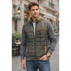 Erkek Fermuarlı Kapitone Mont – Spor & Şehir Stili - Lacivert - Siyah