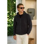 Erkek Fermuarlı Kapüşonlu Cepli Füme Sweatshirt