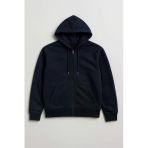 Erkek Fermuarlı Kapüşonlu Cepli Lacivert Sweatshirt