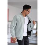 Erkek Fermuarlı Kolej Mont - Füme - XL