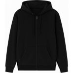 Erkek Fermuarlı Siyah Sweatshirt Fermuarlı Sweatshirt