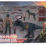 Erkek Figürlü Dinozorlu ve Aksesuarlı Oyun Seti