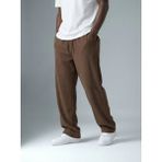 Erkek Fitilli Baggy Lastik Bel Bol Paça Pantalon K2026P - Acı Kahve