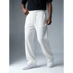 Erkek Fitilli Baggy Lastik Bel Bol Paça Pantalon K2026P - Beyaz - M