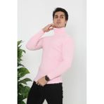 Erkek Fitilli Kaşkorse Kumaş Boğazlı Full Likralı Slimfit Body - Toz Pembe - Standart