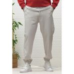 Erkek Full Likralı Paraşüt Kumaş Lastikli Jogger Pantolon - Açık Gri - XL