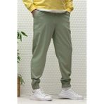 Erkek Full Likralı Paraşüt Kumaş Lastikli Jogger Pantolon - Su Yeşili