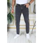 Erkek Füme Regular Fit Kot Pantolon Likralı Esnek Jean Füme/gri Phantom Jeans - 32