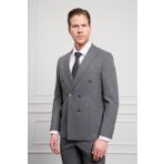 Erkek Füme Trend Kruvaze Slim Fit Dar Kesim Sivri Yaka Takım Elbise