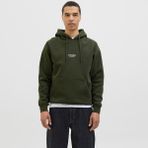Erkek Gögüs Minimal Logo Baskili Kapüsonlu Sweatshirt - Soho - 18Y-Yeşil