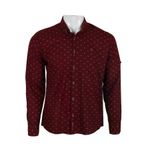 Erkek Gömlek Dar Kesim Desenli Rar00607 Bordo