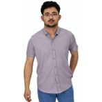 Erkek Gömlek Yaka Düğmeli Merserize Tişört 4680 BGL-ST04531 LİLA 2XL