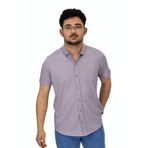 Erkek Gömlek Yaka Düğmeli Merserize Tişört 4680 BGL-ST04531 LİLA XL