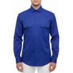 Erkek Gömlek%100 Pamuklu (Saks Mavisi, XL)