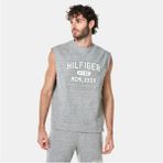 Erkek Grafik Kolsuz Sweatshirt - XL - Gri
