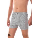Erkek Gri 3 Adet Pamuklu Desenli Asorti Boxer