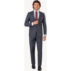 Erkek Gri Lacivert Regular Fit Takım Elbise - Gri - Lacivert - 48 / 6