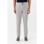 Erkek Gri Normal Kesim Regular Fit Viskon Örme Yan Cep Lastikli Bel Klasik Paça Jogger Pantolon