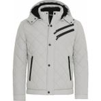 Erkek Gri Outdoor Su Itici Kapüşonlu Kaban – Rüzgar Geçirmez, Hafif ve dayanıklı Kapitone Mont&kaban - 2XL