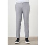 Erkek Gri Poliviskon Trend Desenli Lastikli Slim Fit Pantolon