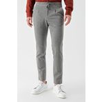 Erkek Gri Poliviskon Trend İpli Jogger Slim Fit Spor Pantolon