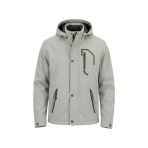 Erkek Gri Softshell Kapüşonlu İç Cepli Su Ve Rüzgar Geçirmez Mevsimlik&Yazlık Mont