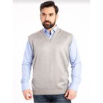 Erkek Gri V Yaka Hırka - 2XL