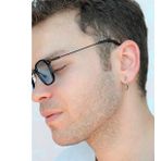 Erkek Gümüş Renk Çelik Halka Küpe 20 mm Büyük Boy
