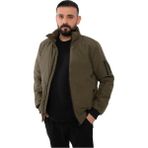 Erkek Haki Astarlı Dik Yaka Mevsimlik Su ve Rüzgar Geçirmez Mont FM-505 - 2XL