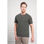Erkek Haki Basic Bisiklet Yaka Dynamic Fit Pamuk T-Shirt