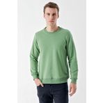 Erkek Haki Basic Bisiklet Yaka Sweat-Shirt