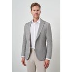 Erkek Haki Örme Slim Fit Mono Yaka Ceket