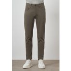 Erkek Haki Pamuk 5 Cep Slim Fit Jean Kot Pantolon