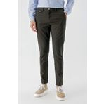 Erkek Haki Pamuk Yan Cep Slim Fit Chino Pantolon