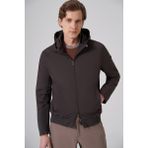 Erkek Haki Trend Polyester Kapüşonlu Bomber Mont