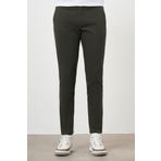Erkek Haki Yazlık Pileli Slim Fit Chino Pantolon