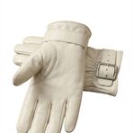 Erkek Hakiki Deri Kış Eldivenleri - Yumuşak Dokunuşlu, Rahat Kesim - Ayarlanabilir Bilek Tokası, beyaz, XXL