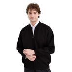 Erkek Hakim Yaka Çelik Örgü Astarlı Yün Mont Siyah Beden;3XL,Renk;Siyah