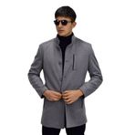 Erkek Hakim Yaka Kaşe Kaban BGL-ST03412 GRİ 52