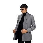 Erkek Hakim Yaka Kaşe Kaban BGL-ST03412 GRİ 54