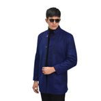 Erkek Hakim Yaka Kaşe Kaban BGL-ST03412 İNDİGO 56