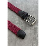 Erkek Hasır Örgü Kemer - 120 cm - Bordo