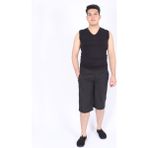 Erkek Havuz Deniz Diz Altı Uzun Kapri Şort Mayo-Siyah-S-6xl - 5XL