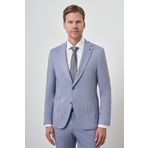 Erkek İndigo Trend Slim Fit Mono Yaka Takım Elbise