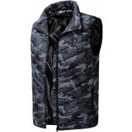 Erkek Isıtmalı Ceket Yelek Boyun Isıtmalı Hafif Vücut Isıtıcı 3 Isı Sıcaklık Kontrolü ile Yıkanabilir (Renk: Kamuflaj, Beden: 4XL)
