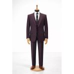 Erkek İtalyan Kesim Slim Fit Yelekli Takım Elbise - 7490