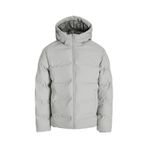 Erkek Jack & Jones Jjesoho Kapüşonlu Puffer Mont Siyah, Yüksek Kalite, Fermuarlı, Uzun Kollu, Kışlık Şişme Mont Krem